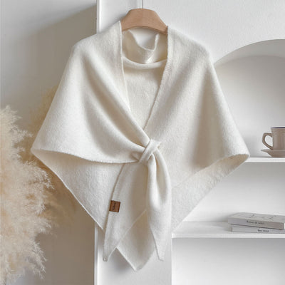 Chal Triangular Tejido Grueso Coreano para Invierno - Abrigo Suave y Cálido - Image 5