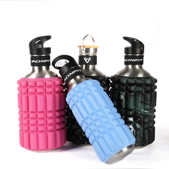 Botella Deportiva Multifunción Aonfit con Rodillo de Espuma Integrado