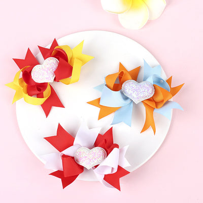 Pasador de Moño Infantil Multicapa con Detalle de Amor - Image 29