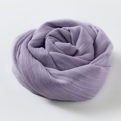Pañuelo de Algodón y Lino Artístico de Color Sólido para Mujer - Image 33
