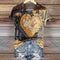 Camiseta Bohemia para Mujer con Estampado de Corazones y Cuello en V