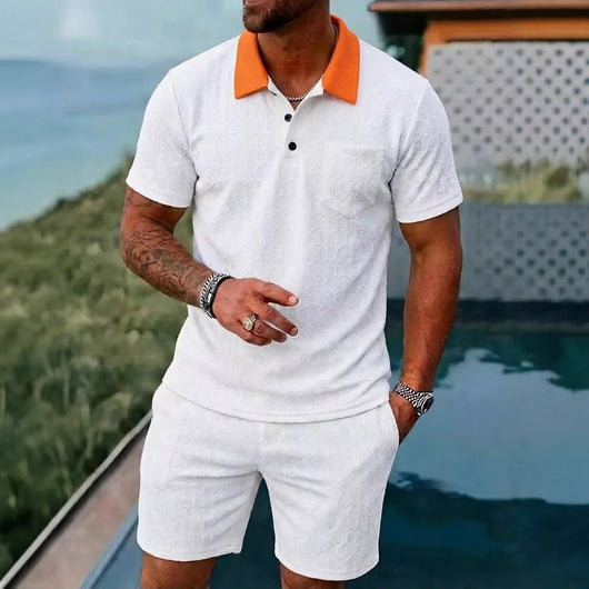 Conjunto de Playera y Shorts Deportivos Transpirables con Bloques de Color - Image 4