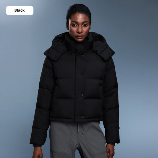 Abrigo de Plumas de Pato Blanco Desmontable con Capucha para Mujer - Invierno Cálido y Elegante - Image 7