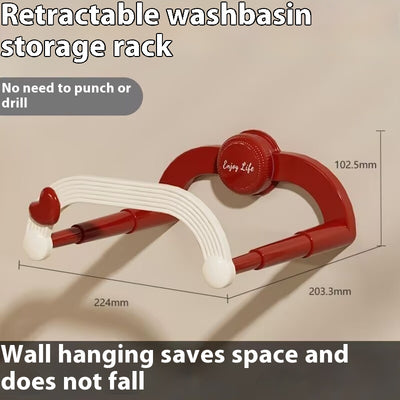 Estante de Almacenamiento Retráctil para Baño sin Perforaciones - Image 2