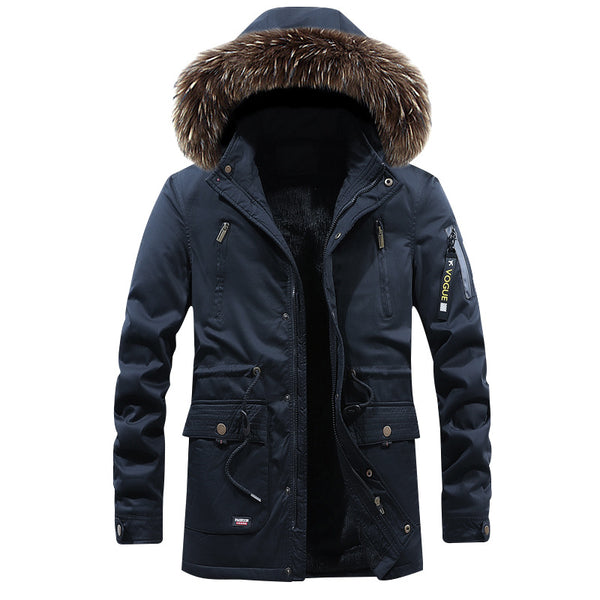 Chamarra de Invierno Estilo Coreano para Hombre con Pluma