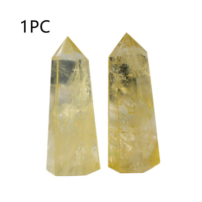 Columna de Cuarzo Citrino Natural Hexagonal Punta Única - Image 6
