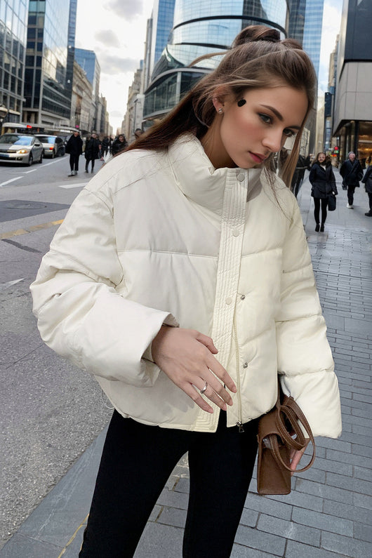 Chaqueta Acolchada de Cuero Desechable Invierno Europea y Americana - Image 26