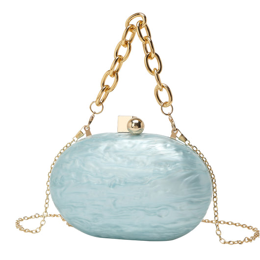 Bolso Bandolera de Cadena Acrílica Ovalada - Image 12