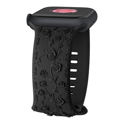 Correa de Reloj de Silicona con Diseño en Relieve Rosa - Image 4