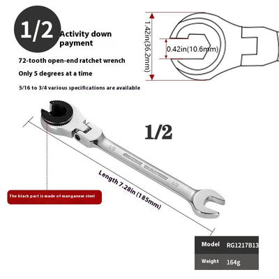 Llave Inglesa Ajustable con Carraca de Tubo Abierto - Image 7
