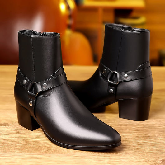 Botas Casuales Hombre Estilo Británico Punta Fina - Image 3