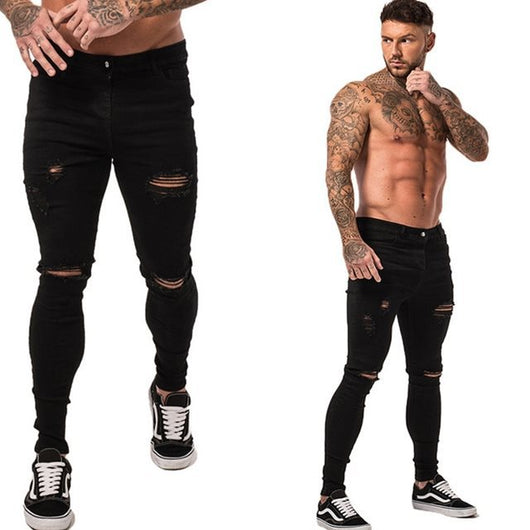 Pantalones Jeans Patchwork Fit Clásico para Hombre - Image 14