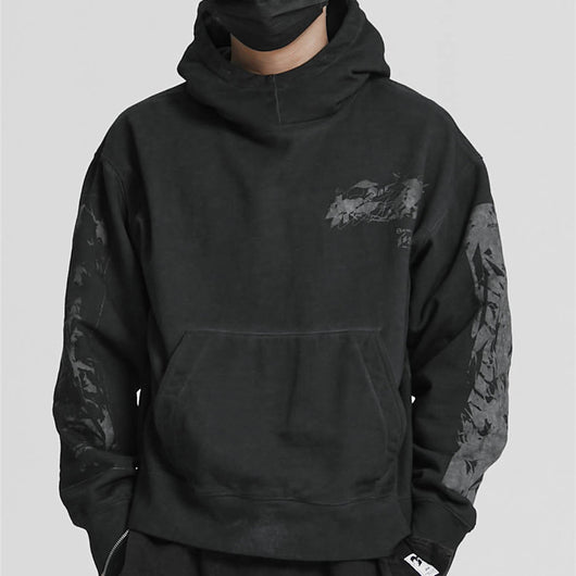 Sudadera con Capucha Estampado Hombro para Hombre - Image 6