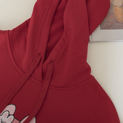 Sudadera Estampada con Capucha de Manga Larga para Mujer - Image 17