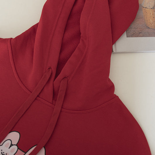 Sudadera Estampada con Capucha de Manga Larga para Mujer - Image 17