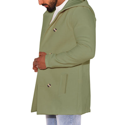 Abrigo de Lana Tipo Trench para Hombre - Image 31