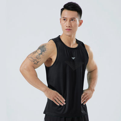 Camiseta Sin Mangas Elástica y Transpirable para Hombre Talla Grande