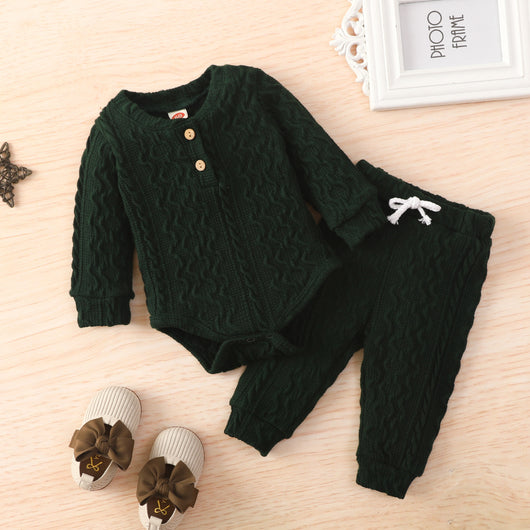 Conjunto Infantil de Dos Piezas con Cuello Redondo y Mangas Largas - Image 9