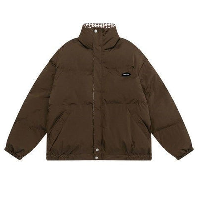Abrigo Acolchado Cuadros Retro para Mujer - Estilo Clásico Invierno - Image 5