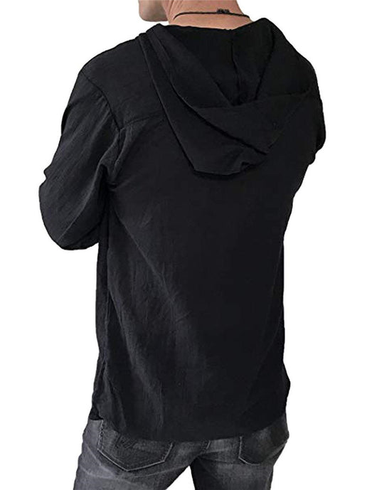Camiseta Étnica de Algodón y Lino para Hombre - Image 3