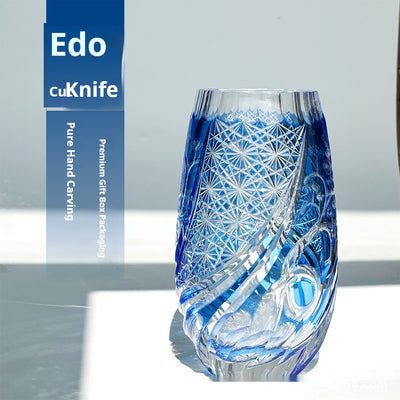 Vaso de Cristal Tallado Estilo Japonés Jianghu Premium - Image 11