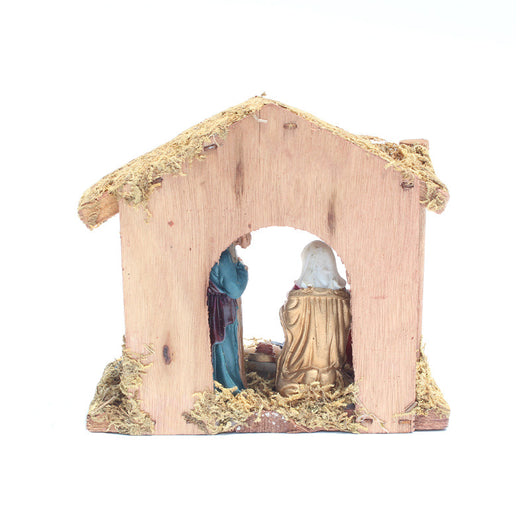 Conjunto de Pesebre Navideño en Resina - Casa Iglesia para Decoración de Escenas - Image 13