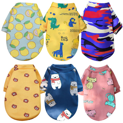 Suéter de Dos Patas con Estampado de Dibujos Animales y Forro de Terciopelo para Mascotas - Image 43