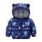 Chaqueta Acolchada Infantil con Diseño de Dinosaurio