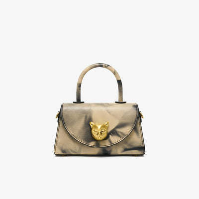 Bolso de Cadena Lujo Minimalista con Detalle de Cabeza de Gato - Image 5