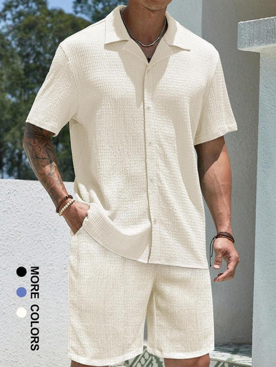 Conjunto Deportivo Hombre: Camisa y Shorts de Color Sólido - Image 7