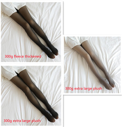 Leggings Térmicos Translúcidos Talla Grande con Forro Polar - Pantimedias Cálidas para Invierno - Image 44