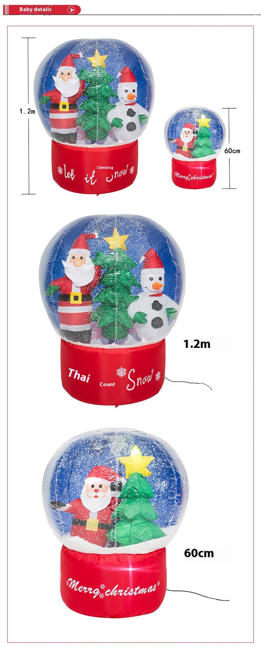 Decoración Navideña Inflable Luminosa para Jardín - Muñeco de Nieve, Reno y Papá Noel - Image 10