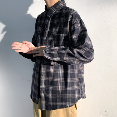 Camisa de Cuadros a Rayas Premium para Hombre - Elegancia Sofisticada - Image 12