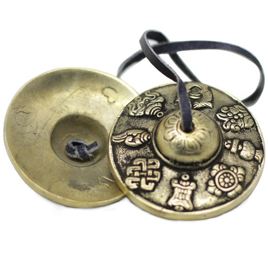 Campana Tibetana de Cobre Puro Artesanal con Clip - Instrumento de Percusión Nepal - Image 2