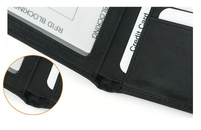 Billetera Bifold de Cuero Retro para Hombre con Protección RFID - Image 13