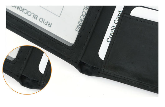 Billetera Bifold de Cuero Retro para Hombre con Protección RFID - Image 13