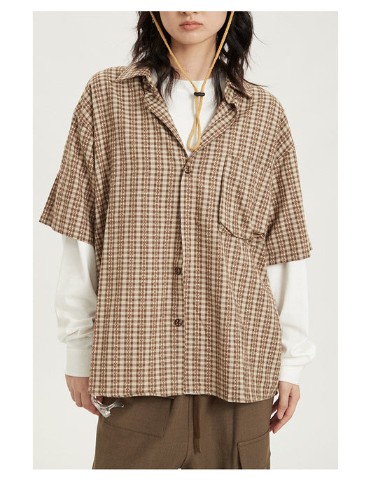 Camisa Retro Japonesa Suelta Estilo Universitario - Image 10
