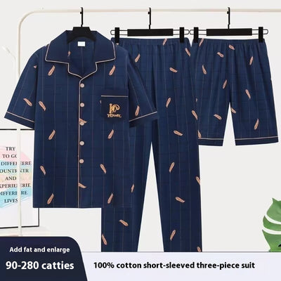 Pijama de Tres Piezas Manga Corta para Hombre - Image 6