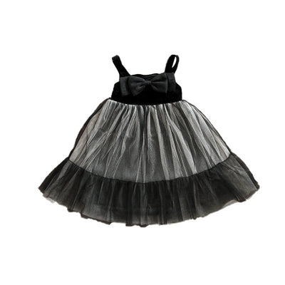 Vestido Acolchado para Niña con Moño de Tela - Image 12