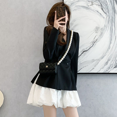Conjunto de Traje Ejecutivo Blanco con Falda Corta para Mujer - Image 5