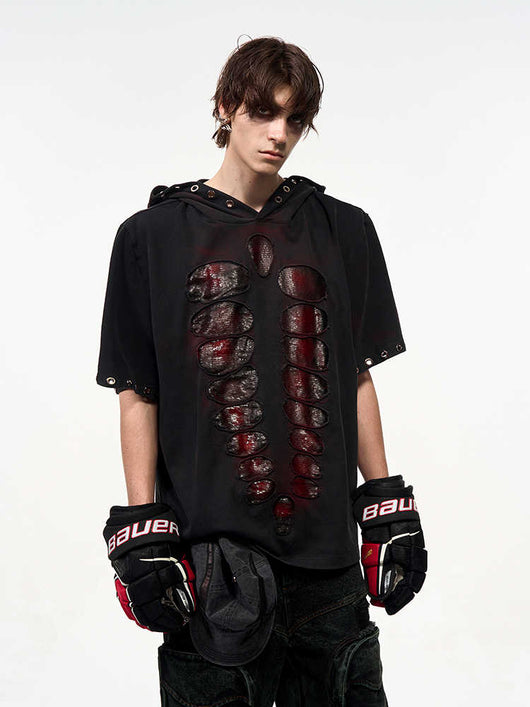 Camiseta Holgada para Hombre con Capucha y Lentejuelas - Image 12