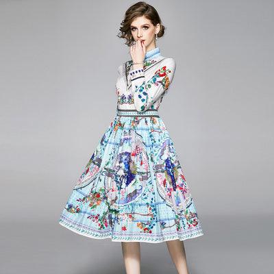 Vestido Camisero Plisado con Fleco en la Cintura - Image 3