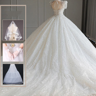 Hilo de Novia Premium con Cola Larga y Textura Princesa - Image 6