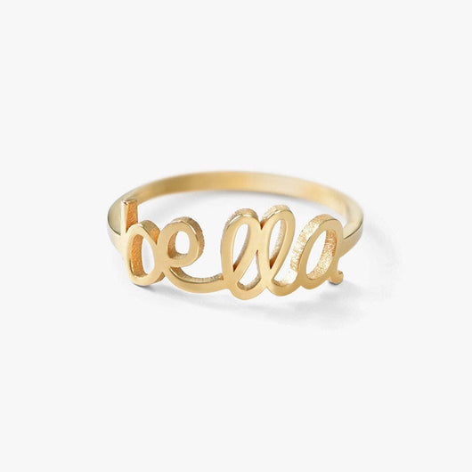 Anillo Personalizado de Acero Inoxidable con Letras - Image 2