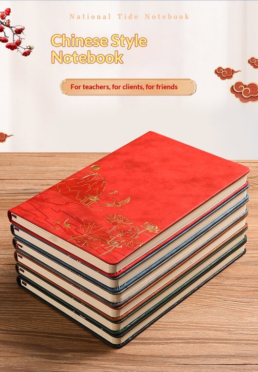 Set de Cuaderno A5 Estilo Chino Vintage para Negocios y Oficina en Caja de Regalo - Image 21
