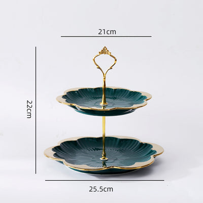 Plato de Frutas Multicapa de Cerámica Lujo Minimalista para Sala - Image 8