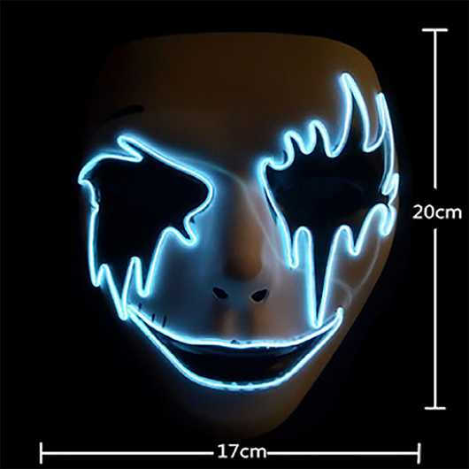 Máscara de Calavera LED Brillante con Alambre EL para Halloween - Image 3
