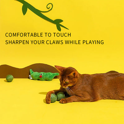 Set de 3 Pelotas Interactivas para Gatos con Cuerda de Sisal y Sonido Crujiente - Image 7