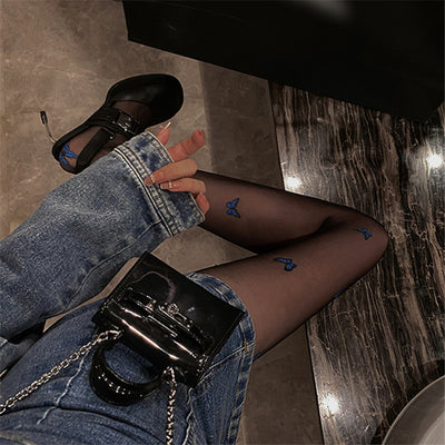 Pantimedias con Moño Azul para Mujer - Image 2