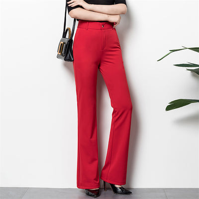 Pantalones Rectos Acampanados para Mujer Ejecutiva - Corte Alargado y Estilizante - Image 2